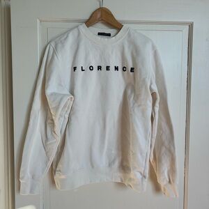 Brandy Melville White 'Florence' Crew Neck Sweater